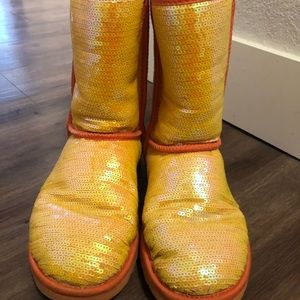 Orange Sequin Uggs